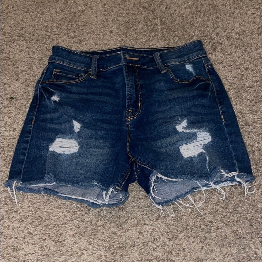 Old Navy Blue Distressed Jean Shorts